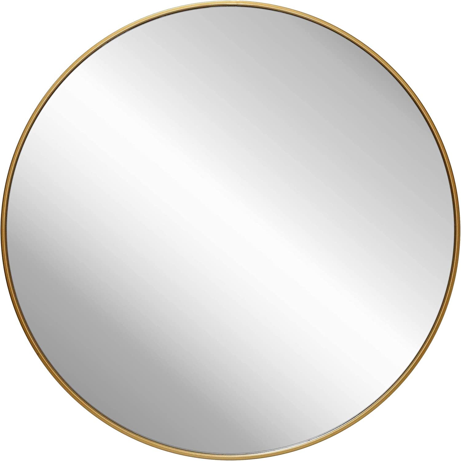 Gold Circle Wall Mirror 36 Inch round Wall Mirror for Entryways, Washrooms, Living Rooms and More (Gold, 36")